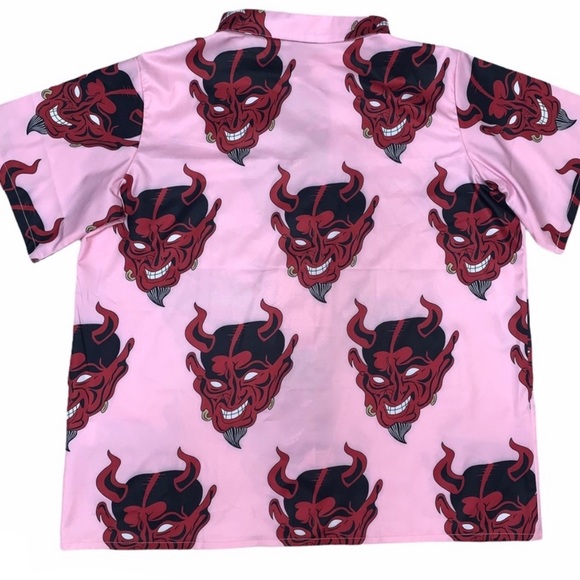 Demon Print Button Down - Picture 2 of 3